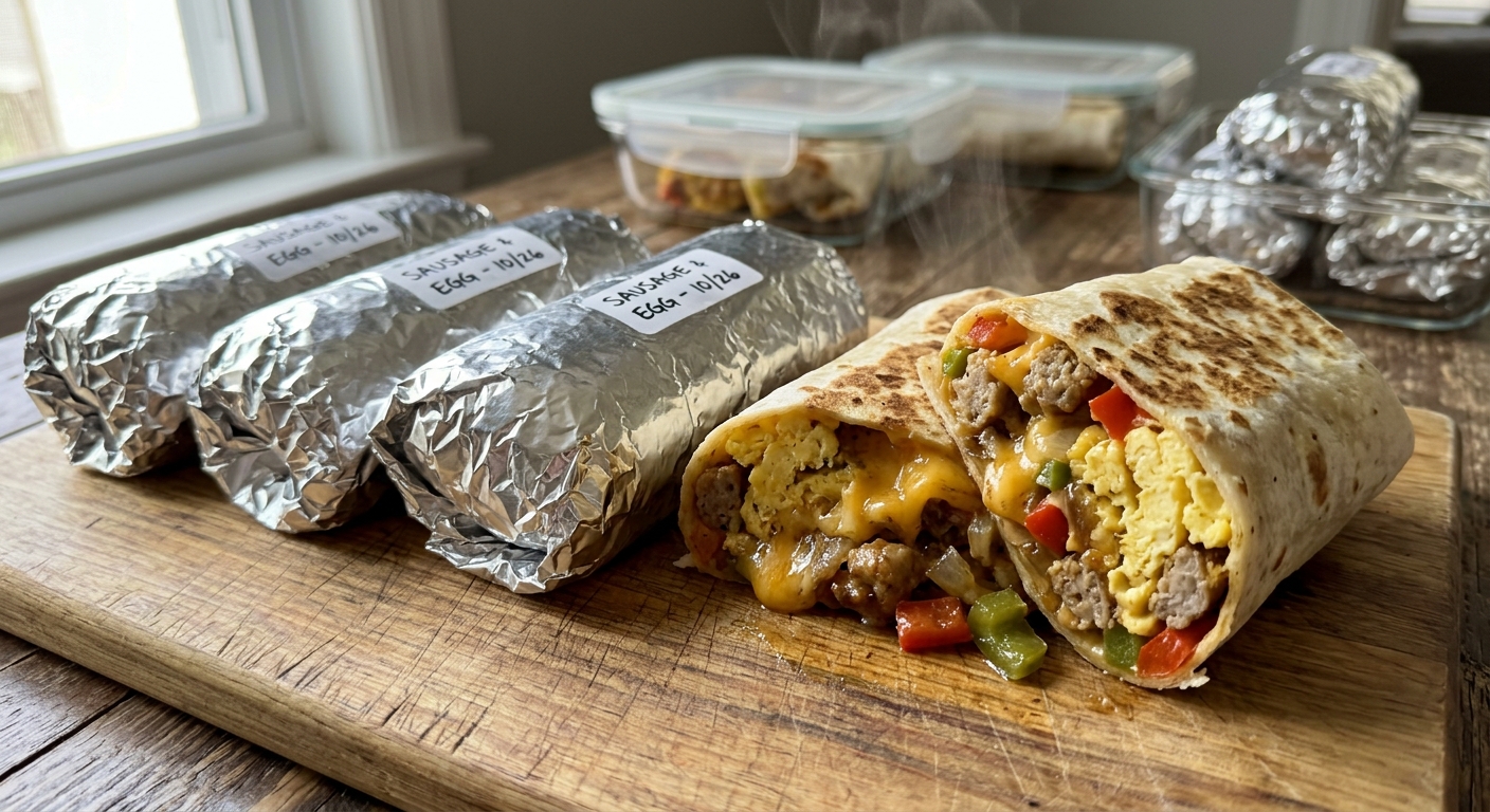 Breakfast Burrito Meal Prep (Freezer-Friendly)