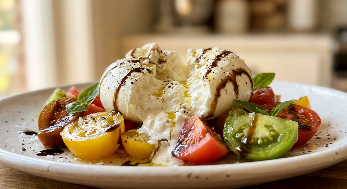 Burrata Tomato Salad with Basil & Balsamic