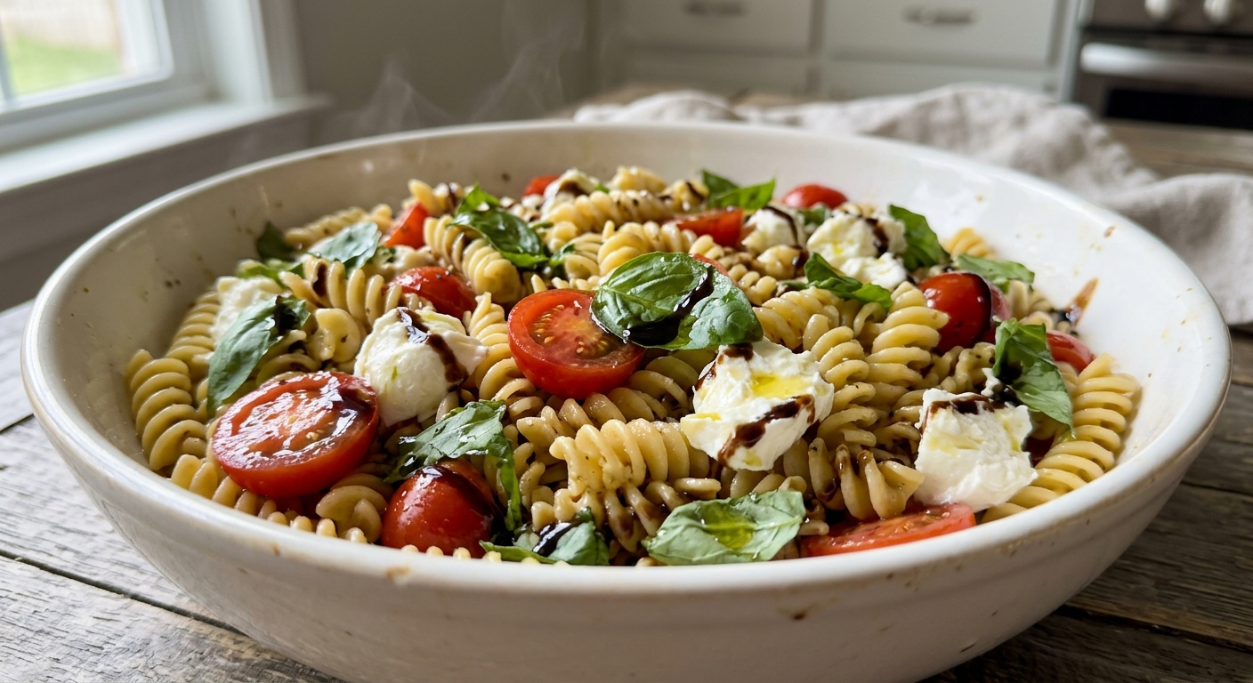 Caprese Pasta Salad (Summer Entertaining Easy)