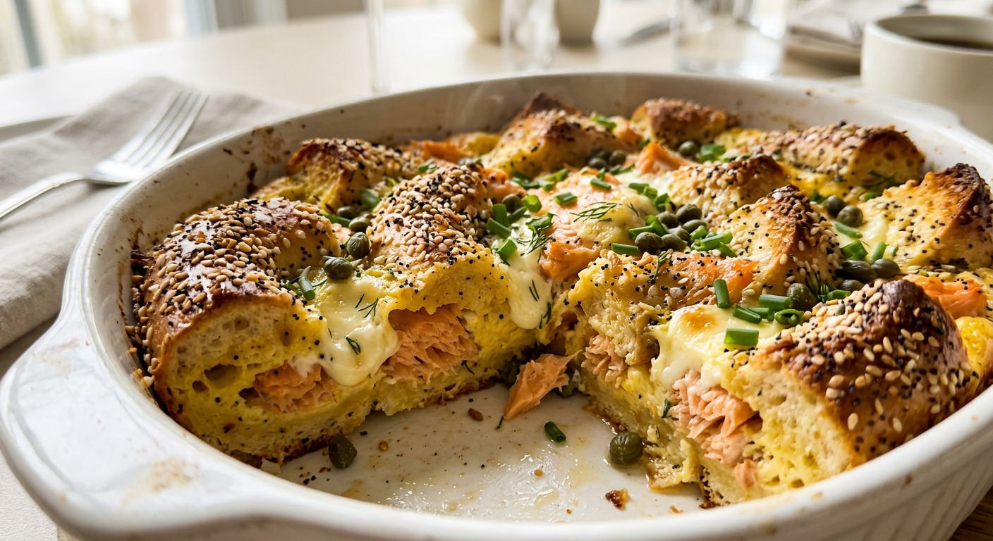 Everything Bagel Breakfast Casserole