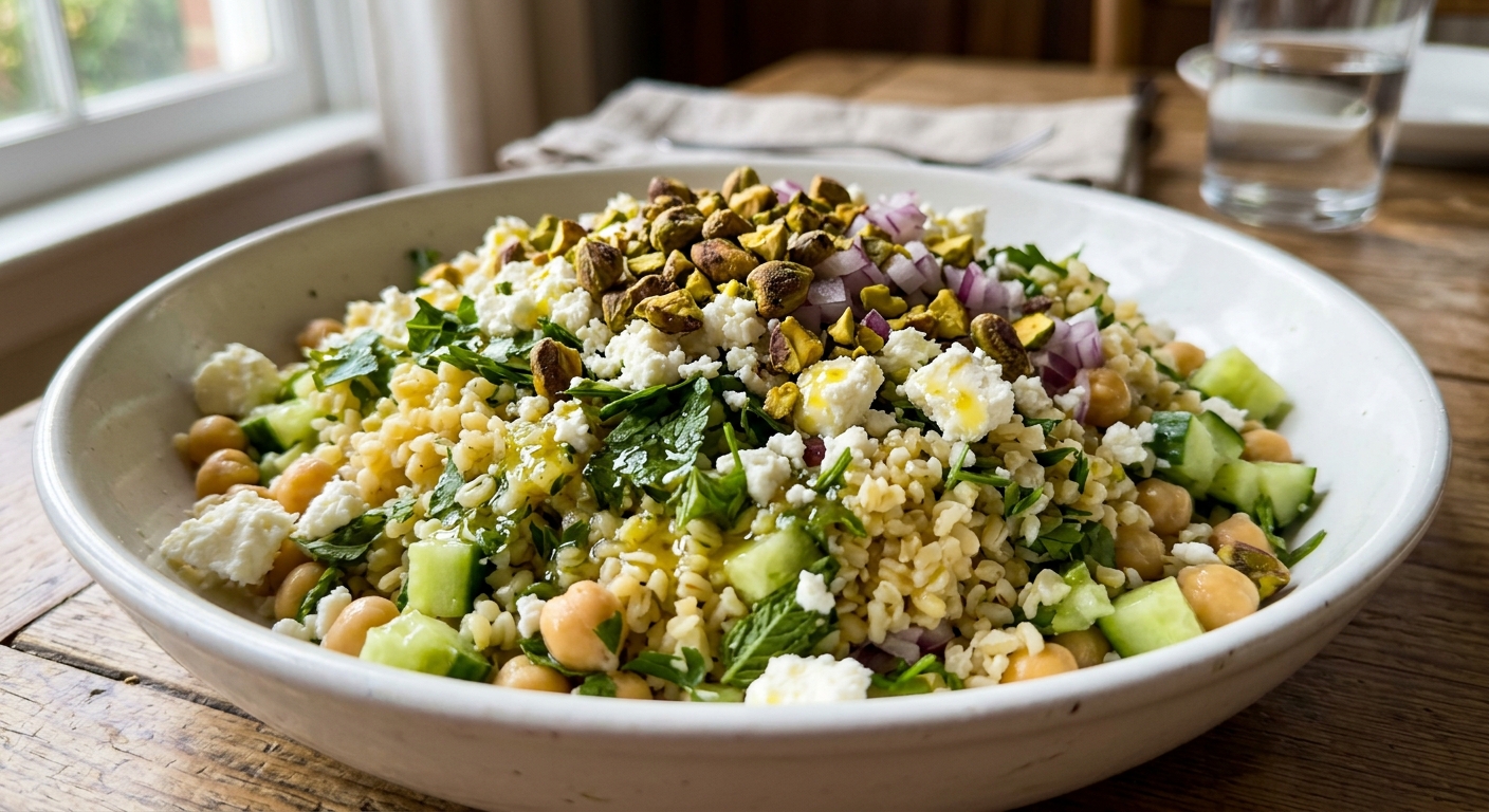Jennifer Aniston salad with quinoa, cucumber and feta