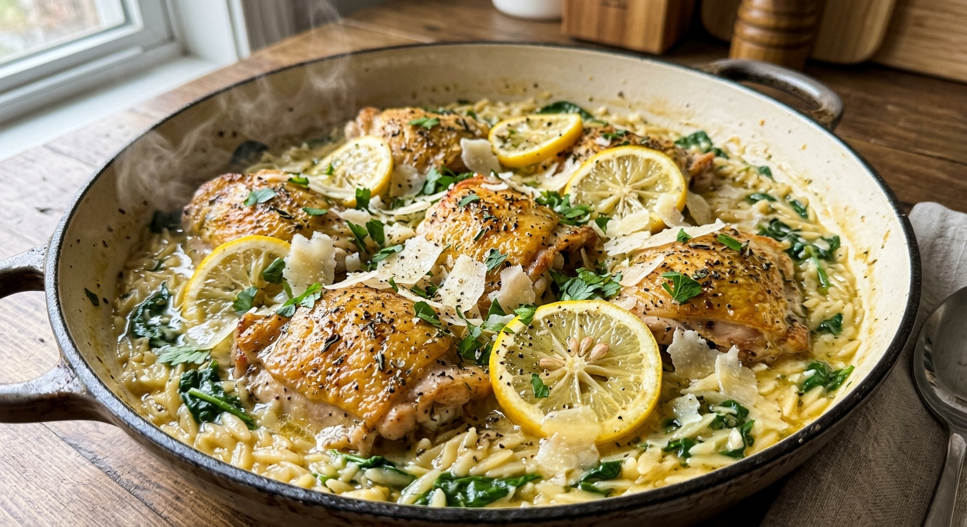Lemon Chicken Orzo (One-Pot, 30 Minutes)
