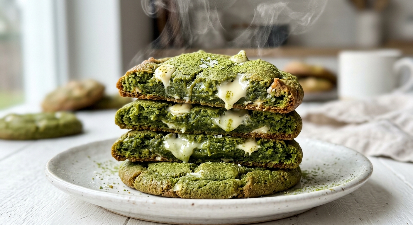 Matcha White Chocolate Cookies (Viral Pinterest)