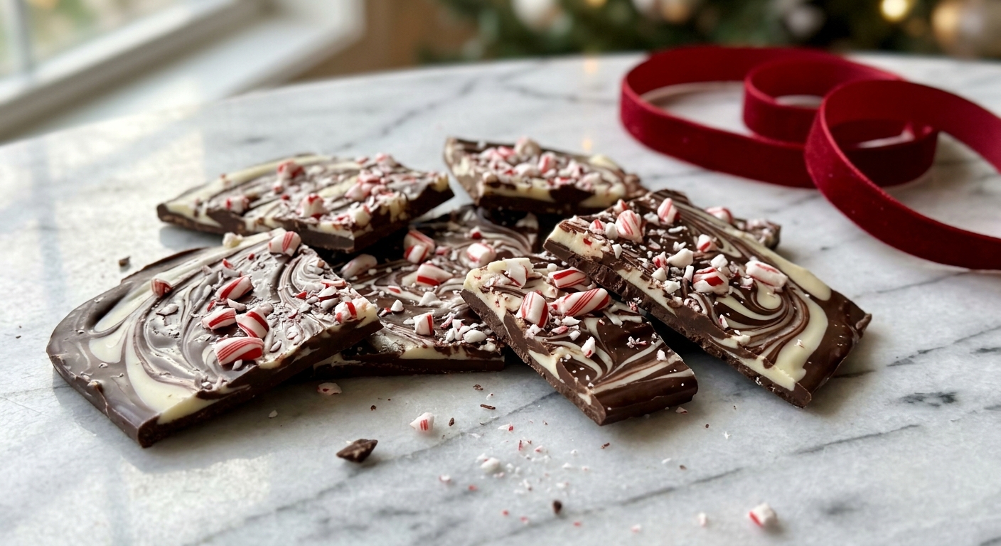Peppermint Chocolate Bark (3-Ingredient Holiday Treat)