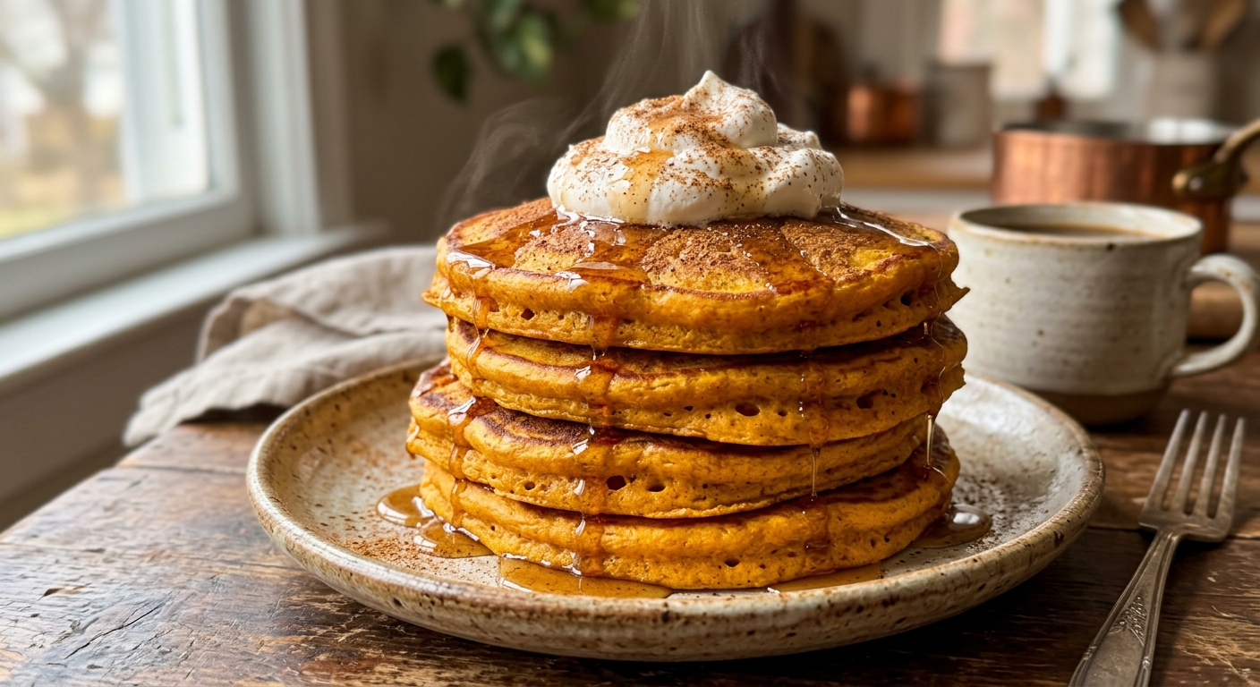 Pumpkin Spice Pancakes (Fluffy Fall Breakfast)