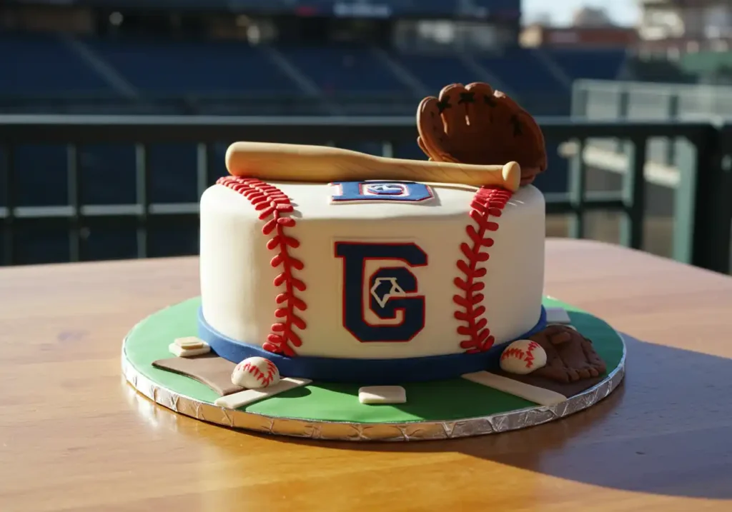 How do I create a baseball cake with a professional finish?