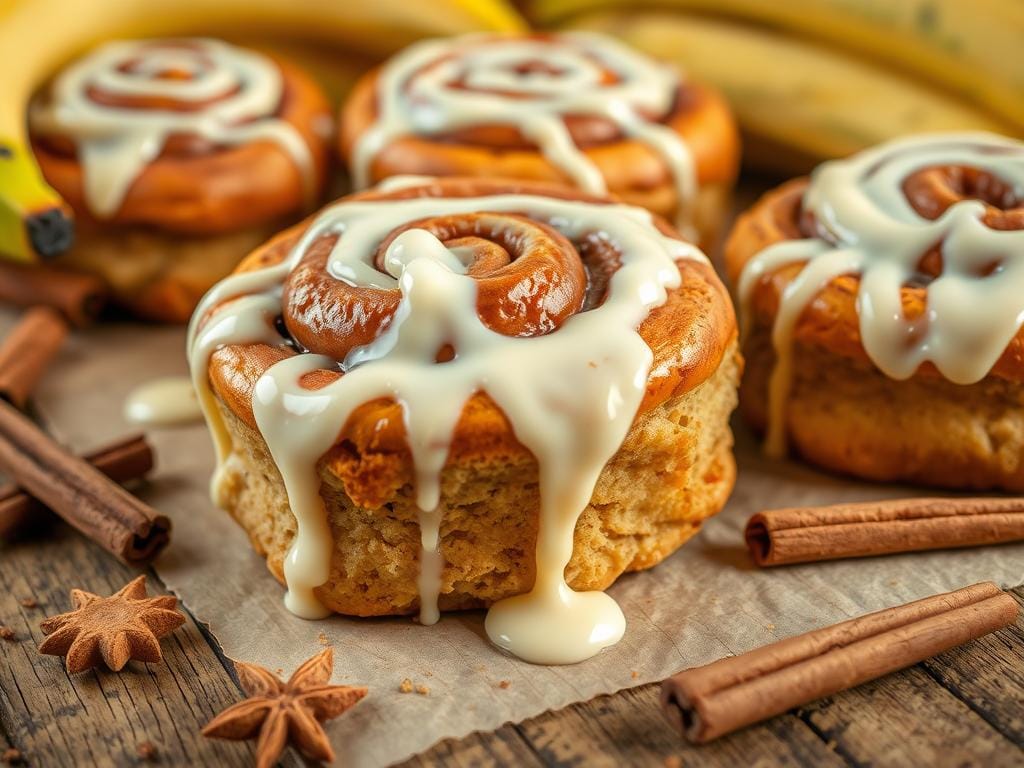 banana bread cinnamon rolls